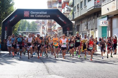 Moment de la sortida de la cursa de 5 quilòmetres, puntuable per a la Lliga Ponent.