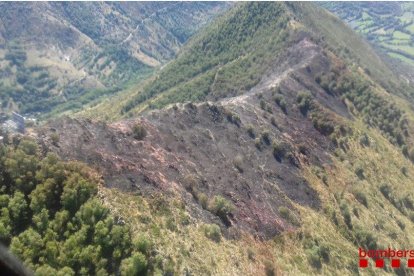 Una vista de l'incendi.