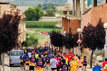 Un momento de la carrera, que se celebró ayer en Alcoletge.