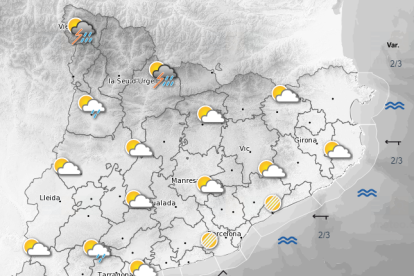 Arranca la setmana amb pluges i temperatures més baixes