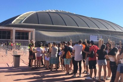 Imatge de l’exterior del Palau Sant Jordi, abans d’un concert.