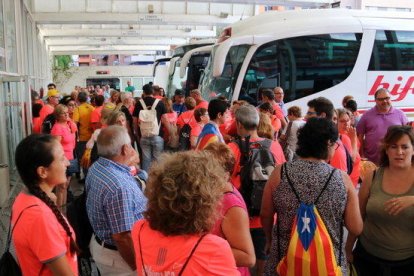 Manifestants de la Diada l'any passat.