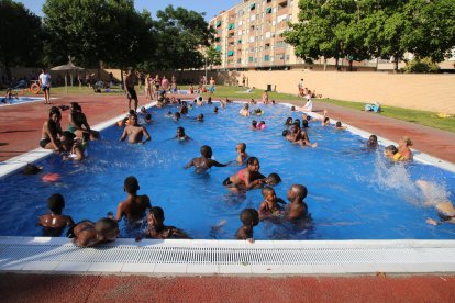 Imatge ahir a la tarda a les piscines municipals de Cappont.