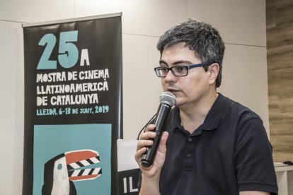 El director Ramon Térmens, ayer en una actividad de la Mostra en el centro Ilerna de Lleida.