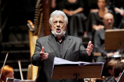 El tenor Plácido Domingo, durante su interpretación de la ópera ‘Thaïs’, de Jules  Massenet.