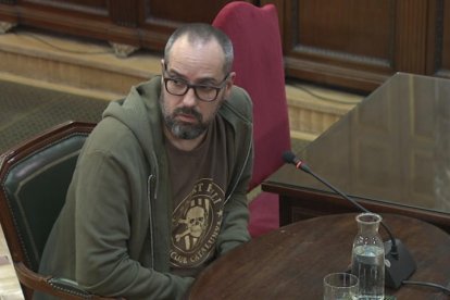 Enric Vidal durant la seua declaració com a testimoni en el judici del 'procés'.