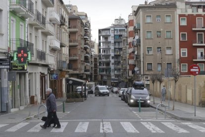 Vista general de la calle Sant Martí, en el Centro Histórico. 