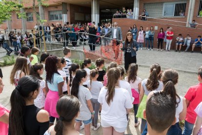 La inauguració del remodelat pati del col·legi Magraners.