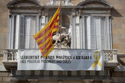 La fachada del Palau de la Generalitat.