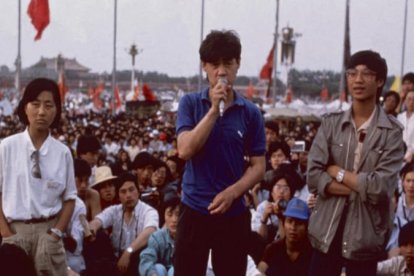 Portaveus dels estudiants a les protestes del 1989.