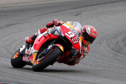 El leridano Marc Márquez con su Honda.