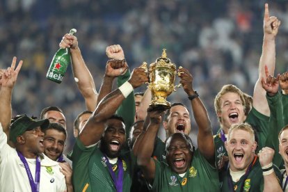 Els Springboks celebren el tercer títol Mundial.