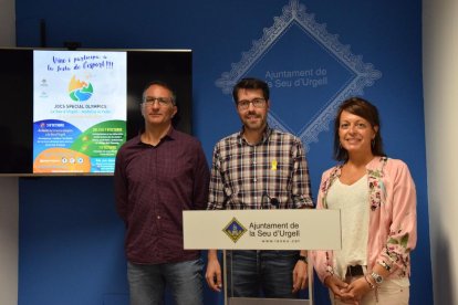 Un moment de la presentació dels Special Olympics, ahir a la Seu.