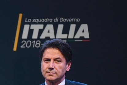 Giuseppe Conte, al març, durant un acte de campanya de l’M5E.