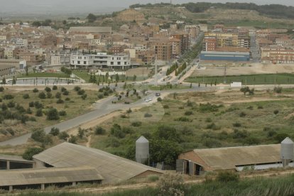 Vista aèria d'Almacelles.