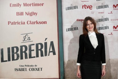 Emily Mortimer, protagonista de ‘La librería’, de Isabel Coixet, en el estreno del film en España.