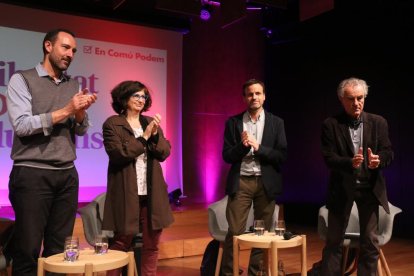 Moya, Rosa Lluch (candidata al Senado), Asens y Pérez Royo.