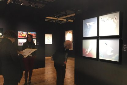 Les il·lustracions de Sònia Alins a l’exposició a París.