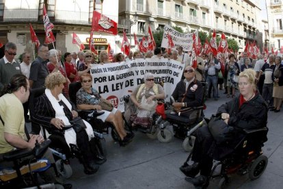 Imagen de archivo de una protesta por la ley de Dependencia. 