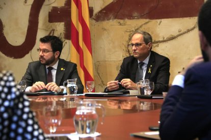 Un momento de la reunión del Govern.