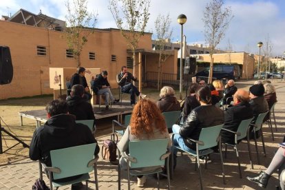 L’acte que ahir va organitzar En Comú Podem a Lleida.