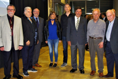 En la imagen, los atletas que recibieron el homenaje durante la cena celebrada en el Sícoris Club.