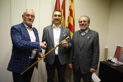 Branzuela, Miró i Reñé, ahir a Torres de Segre abans del ple.