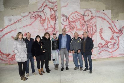 La inauguración de la exposición dedicada al mural. 