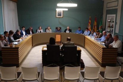 El pleno del ayuntamiento de Fraga celebrado el último jueves.