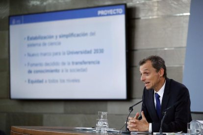 El ministre de Ciència, Innovació i Universitats, Pedro Duque.