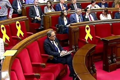 Torrent, sol a la bancada el Govern al Parlament