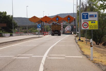 Imatge d’arxiu del peatge de l’autopista AP-2 a les Borges Blanques.