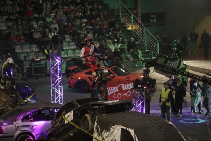 Edgar Torronteras, en acció durant un dels seus espectaculars salts al Barris Nord.