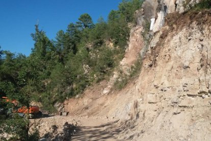 Les obres a la carretera de Torà de Tost van permetre ahir donar pas als primers vehicles.