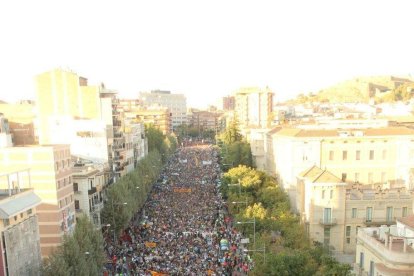 Massiva mobilització a Lleida contra la repressió policial.