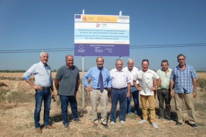 La visita al regadiu a les partides de Bolós i Fenollet, a Almenar.