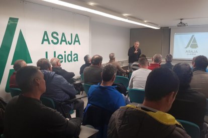 Imagen de la jornada celebrada ayer en Lleida por Asaja. 