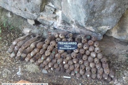 Troben 126 granades de morter de la Guerra Civil al Pallars Sobirà