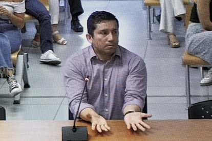 El autor confeso de la desaparición de la joven Marta Calvo y supuesto asesino de otras dos mujeres, Jorge Ignacio Palma, durante su declaración, este miércoles,