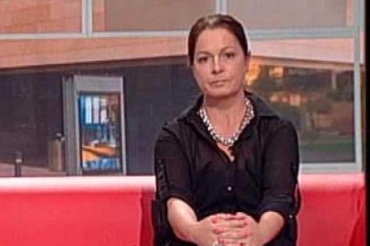 Alfonsa Clara Reinoso, durante una entrevista televisiva. 