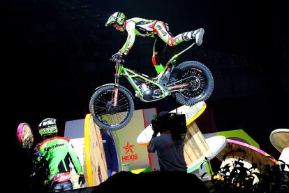 Arnau Farré, durante el Trial Indoor en el que se lesionó.