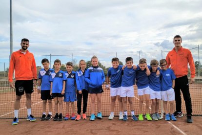 El CN Lleida, nuevo campeón de grupo en la Lliga benjamín de tenis