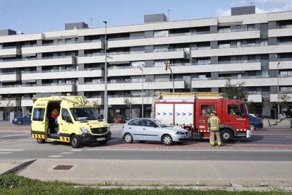 Imagen del accidente ocurrido ayer en Cappont.