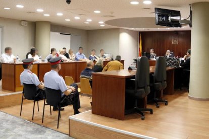 La sala de l'Audiència de Lleida aquest divendres durant la declaració dels forenses.