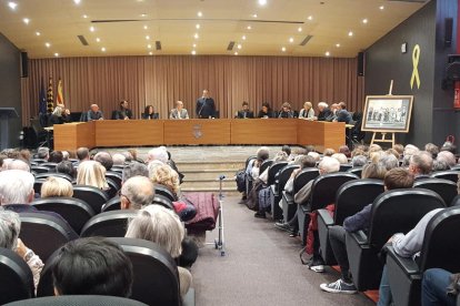 El vulcanòleg Joan Martí, durant el pregó d’ahir.