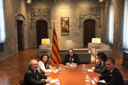 Els presidents de les quatre diputacions catalanes es van reunir ahir amb el president Torra.