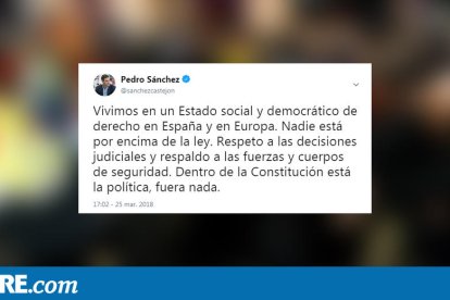 Reacciones de la detención a Twitter