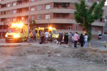 Efectivos de emergencias atendieron ayer al menor herido