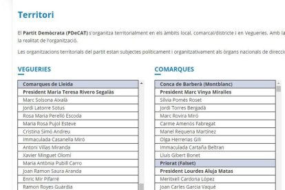 Un error més que sospitós al web oficial del PDeCAT