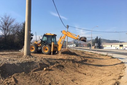 Los trabajos que se están haciendo en la carretera N-211.